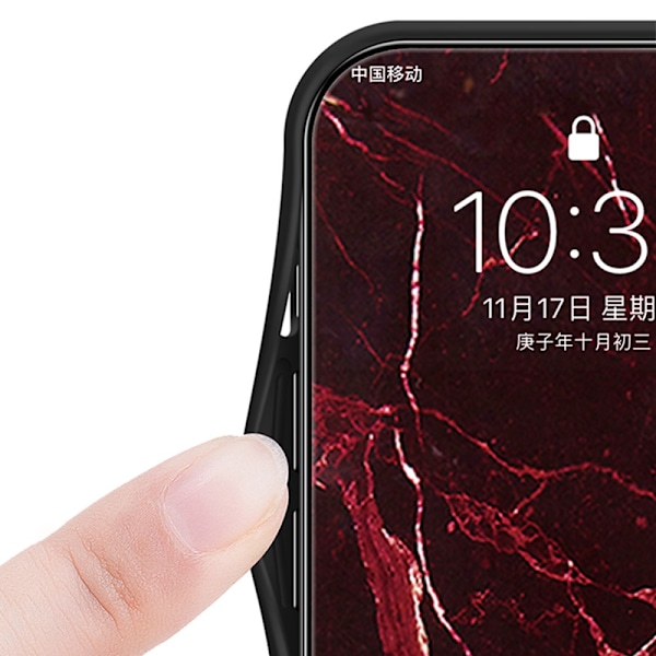 SKALO iPhone 16 Pro Max Marmor hærdet glas TPU Cover - #3 Multicolor