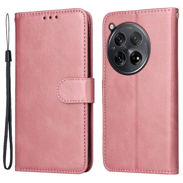SKALO OnePlus 12R 5G PU-læder Pungetui - Vælg farve Pink