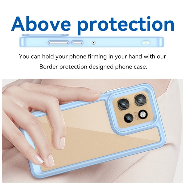 SKALO Motorola Edge 50 Neo 5G Color Bumper Skal - Blå Blå