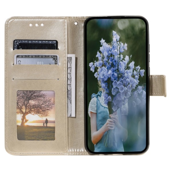 SKALO Sony Xperia 10 VI Mandala Flip Cover - Guld Gold