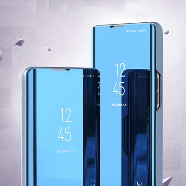 SKALO Samsung S24+ Clear View Spegel fodral - Guld Guld
