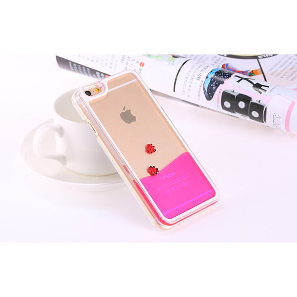 Flytande Akvarium Fisk Skal iPhone 6/6S Pink
