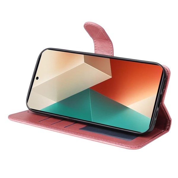 SKALO Xiaomi Redmi Note 13 5G PU-læder Pungetui - Vælg farve Pink