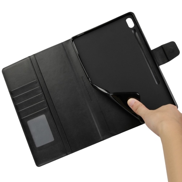 SKALO Samsung Tab S7/S8 PU-nahkainen Lompakkokotelo - Musta Black