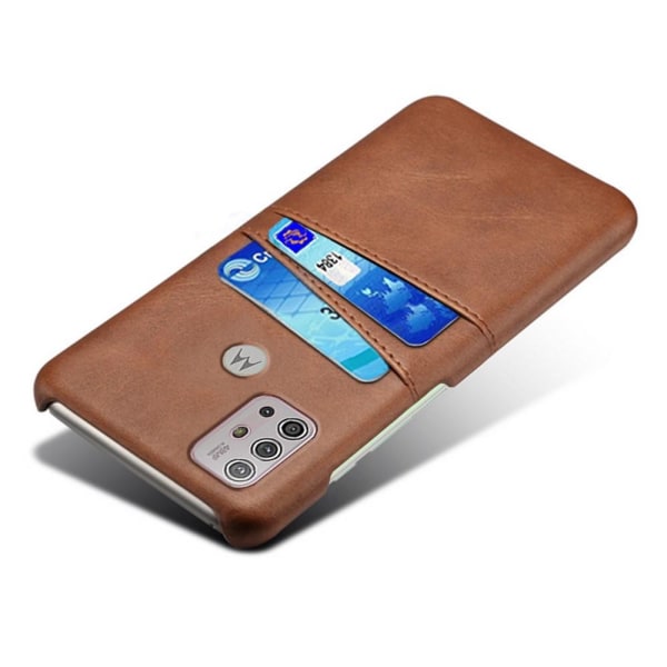 SKALO Moto G20/G30 PU Læder Kortholder Cover - Brun Brown