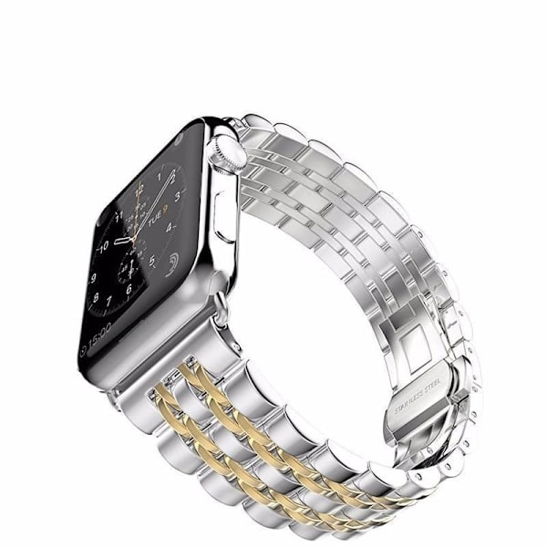 SKALO Metallarmband 5-länk Apple Watch Series 4-6 40mm - Fler färger Guld