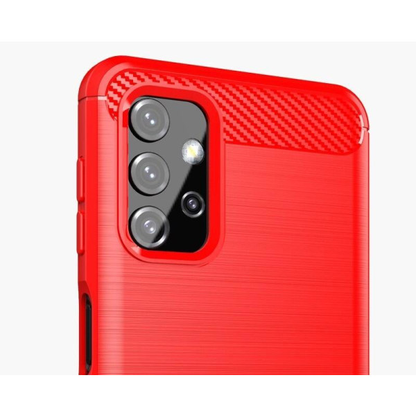 SKALO Samsung A32 5G Armor Carbon Stöttåligt TPU-skal - Fler färger Röd