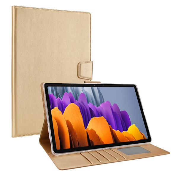 SKALO Samsung Tab S7/S8 PU-Läder Fodral - Guld Guld