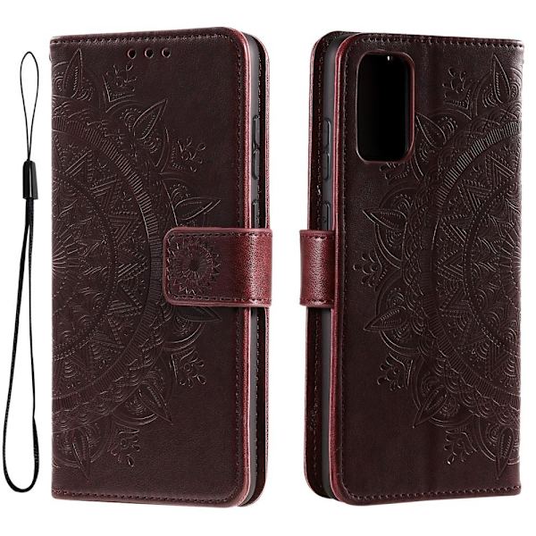 SKALO Samsung A53 5G Mandala Flip Cover - Mørkebrun Dark brown