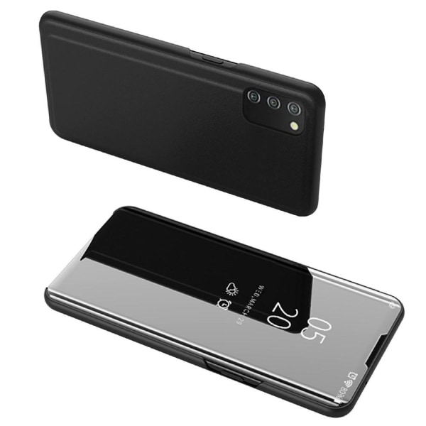 SKALO Samsung A02s / A03s Clear View Mirror Case - Sort Black
