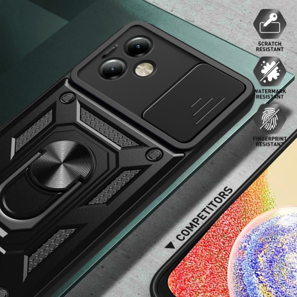 SKALO Motorola Moto G14 Armor Hybrid Metallring Kameraslider - Guld Guld