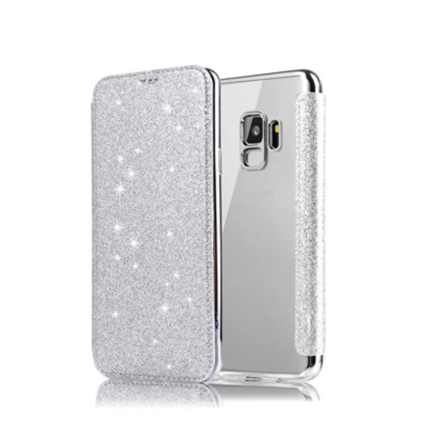 SKALO Samsung S9 Lompakkokotelo TPU Ultra Ohut Glitter - Valitse Gold