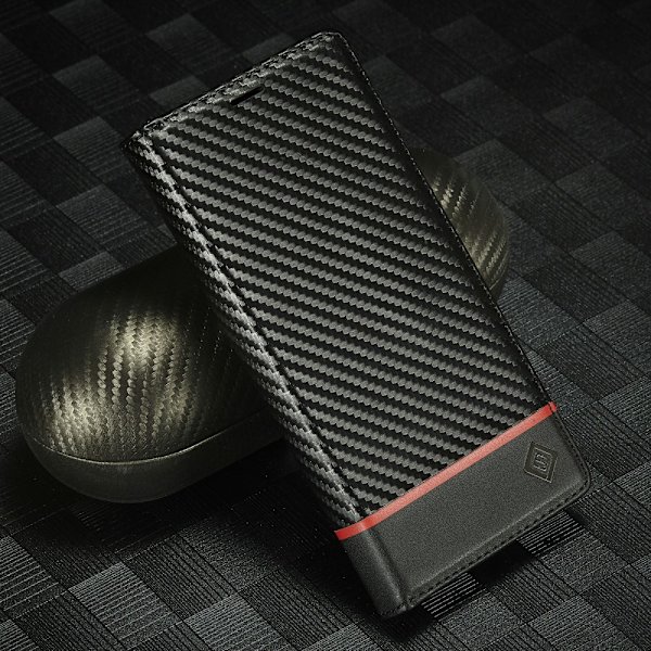 SKALO Google Pixel 8 LC.IMEEKE Carbon Fiber Plånboksfodral i PU-Läder - Svart Svart
