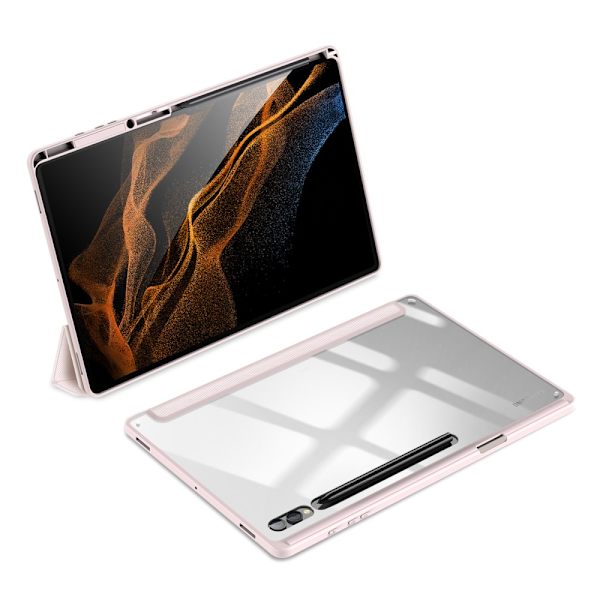 DUX DUCIS Samsung Tab S9 Ultra TOBY Series Trifold Suojakotelo - Vaaleanpunainen Light pink
