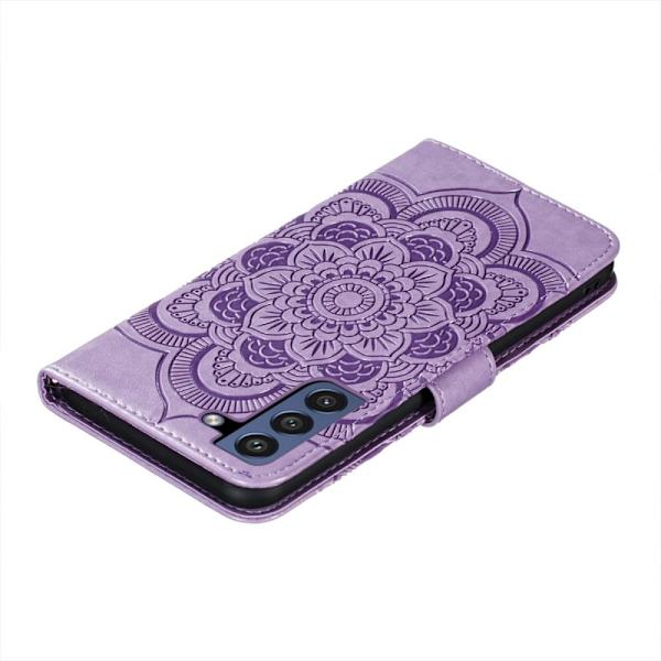 SKALO Samsung S21 FE Mandala Plånboksfodral - Lila Purple