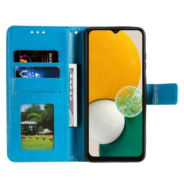 SKALO Samsung A13 4G Mandala Plånboksfodral - Blå Blå