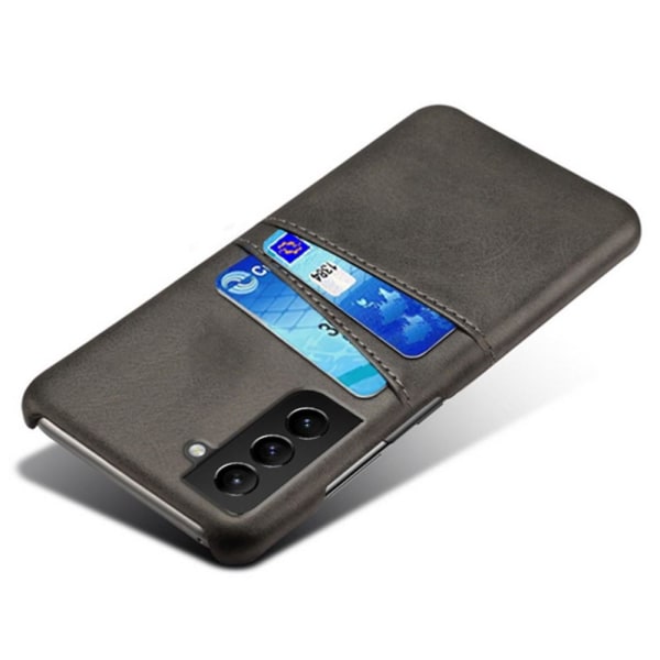 SKALO Samsung S22+ PU-læder Kortholder Cover - Sort - Vælg farve Black