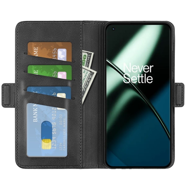 SKALO OnePlus 11 5G Premium Plånboksfodral - Svart Svart