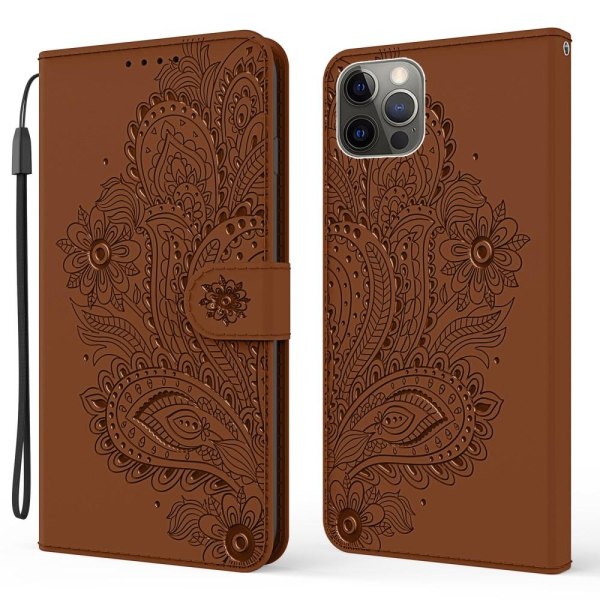 SKALO iPhone 13 Pro Max Mandala Pung Taske - Brun Brown