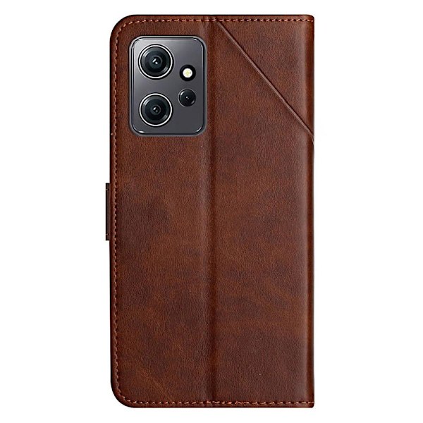SKALO Xiaomi Redmi Note 12 4G PU læderpung med prægning - Brun Brown