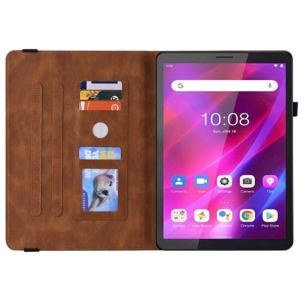 SKALO Lenovo Tab M7 (Gen 3) Mandala Butterfly Fodral - Brun Brun