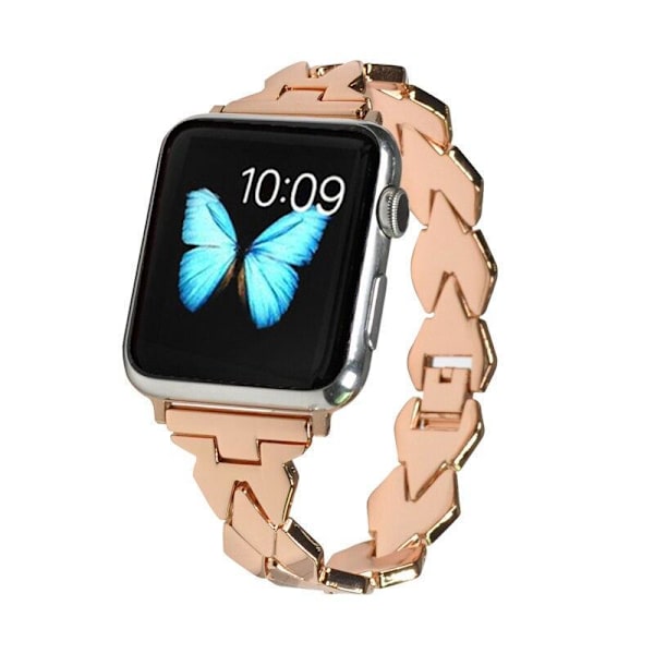 SKALO Metalarmbånd "Braided" Apple Watch Series 1-3 38mm - Vælg farve Pink gold