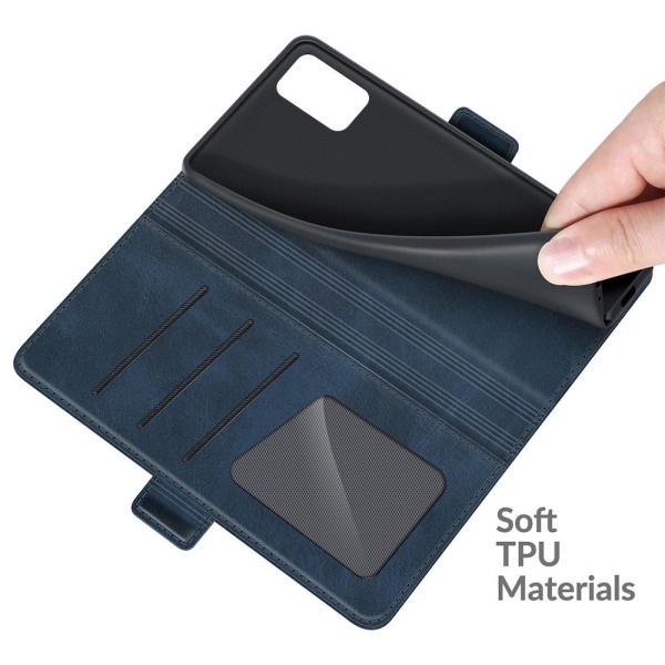 SKALO Samsung A02s / A03s Premium Wallet Case - sininen Blue