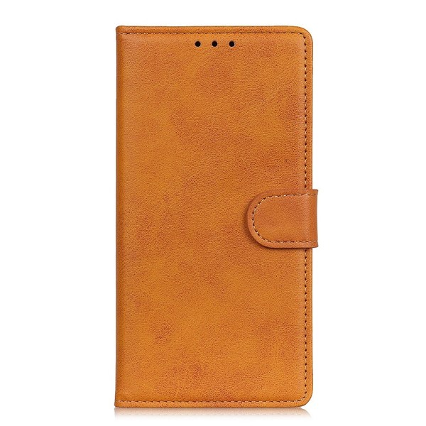 SKALO OnePlus 10T 5G Flip Cover m. pung i PU-læder - Brun Brown