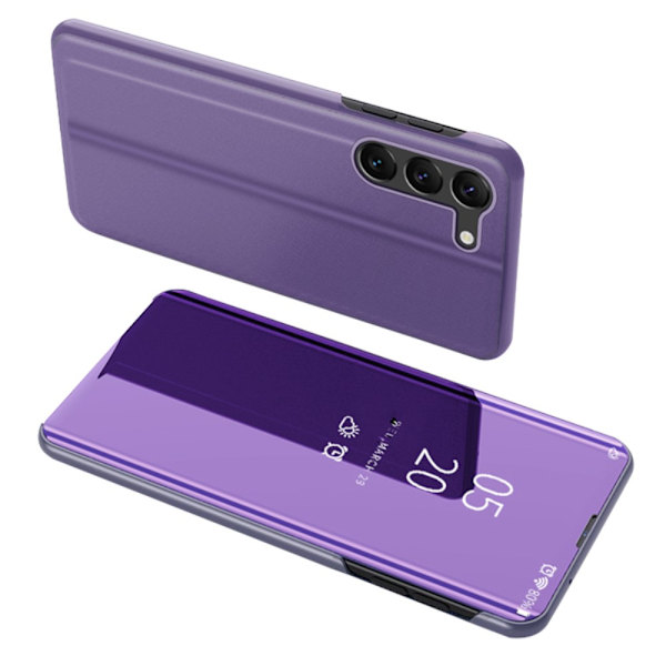 SKALO Samsung S24 Clear View Lompakkokotelo - Violetti Purple