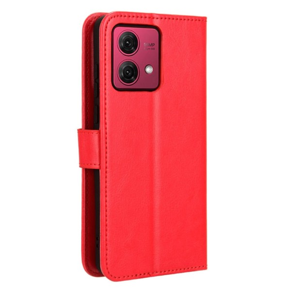 SKALO Motorola Moto G84 5G Flip Cover m. pung i PU-læder - Rød Red