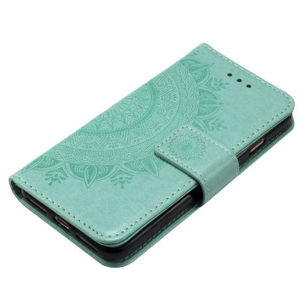 SKALO iPhone 16e Mandala Plånboksfodral - Turkos Turkos