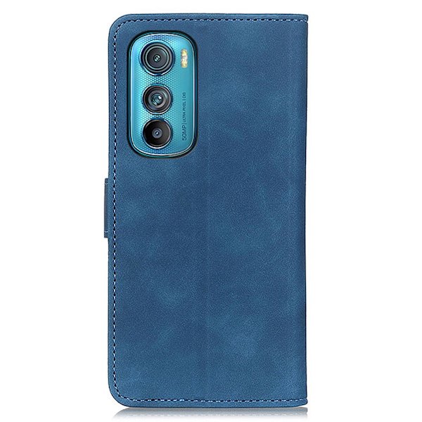 SKALO Motorola Edge 30 5G KHAZNEH Pungetui i PU-læder - Blå Blue