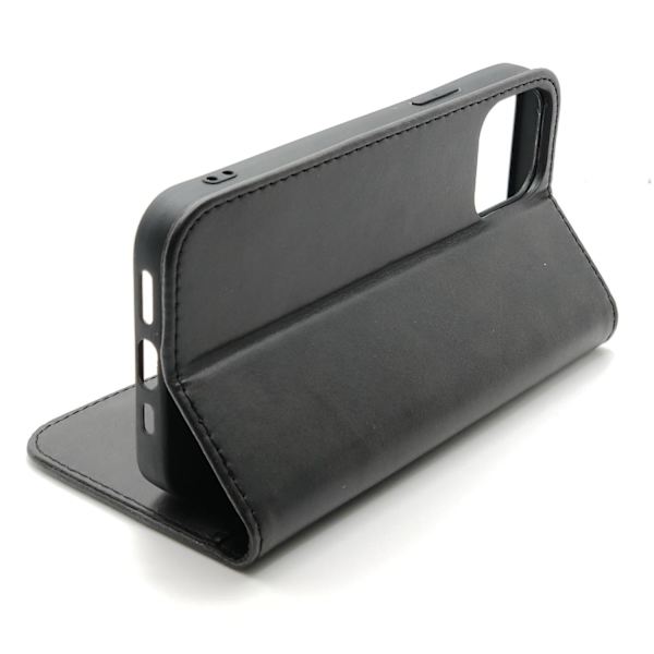 Plånboksfodral Premium iPhone 12 / 12 Pro Black