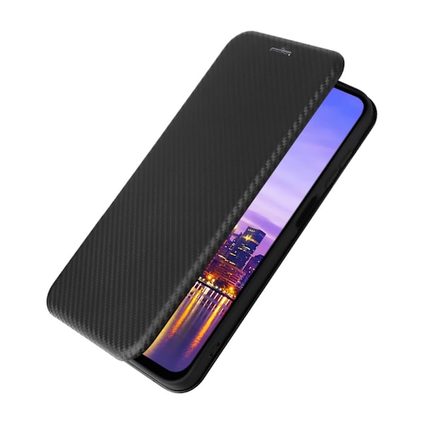 SKALO Samsung A16 Carbon Fiber Lompakkokotelo - Musta Black