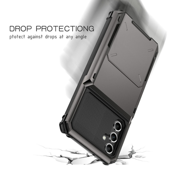 SKALO Samsung A54 5G Armor Skal Korthållare - Svart Svart