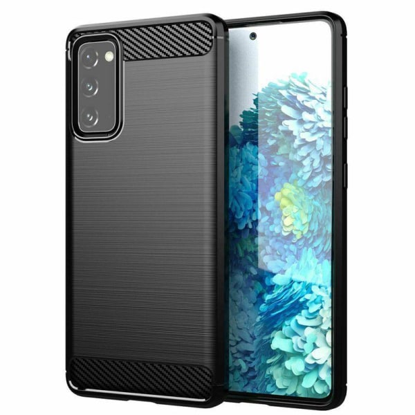 SKALO Samsung S20 FE Armor Carbon Stødsikker TPU-cover - Vælg fa Black