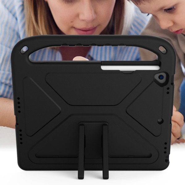 SKALO iPad 10.2 Lapsikuori kahvalla ja jalustalla - Musta Black