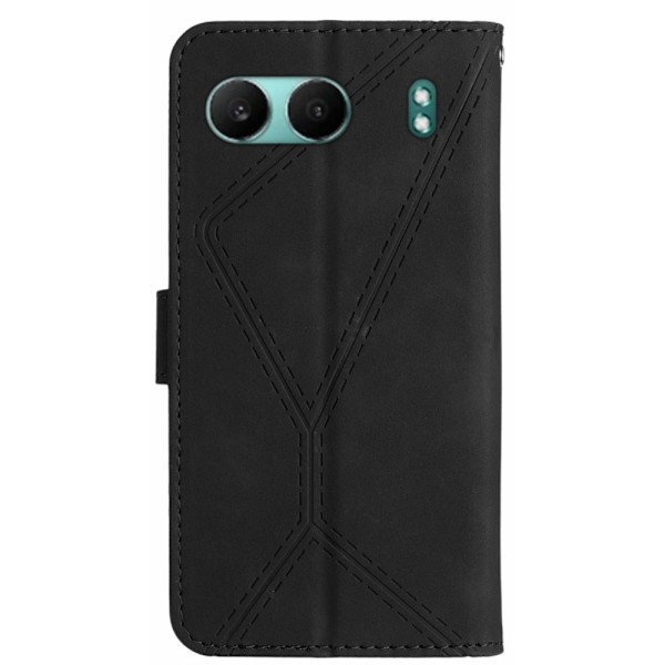 SKALO OnePlus Nord 4 Embossed Plånboksfodral i PU-Läder - Svart Svart