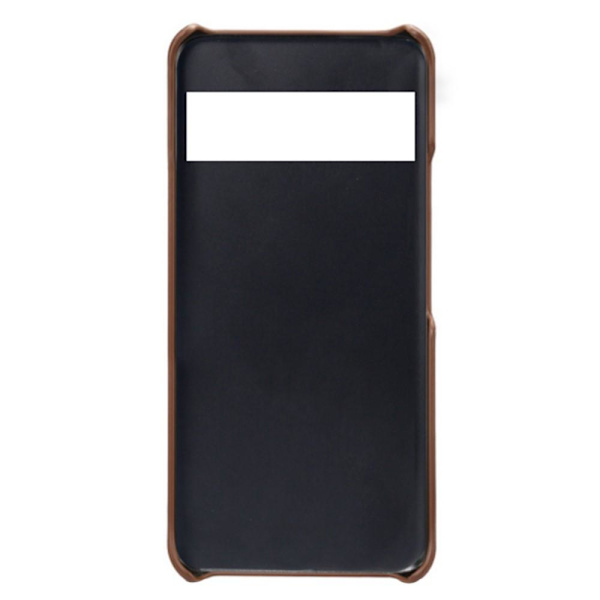 SKALO Google Pixel 6 PU-Läder Korthållare Skal - Mörkbrun Dark brown