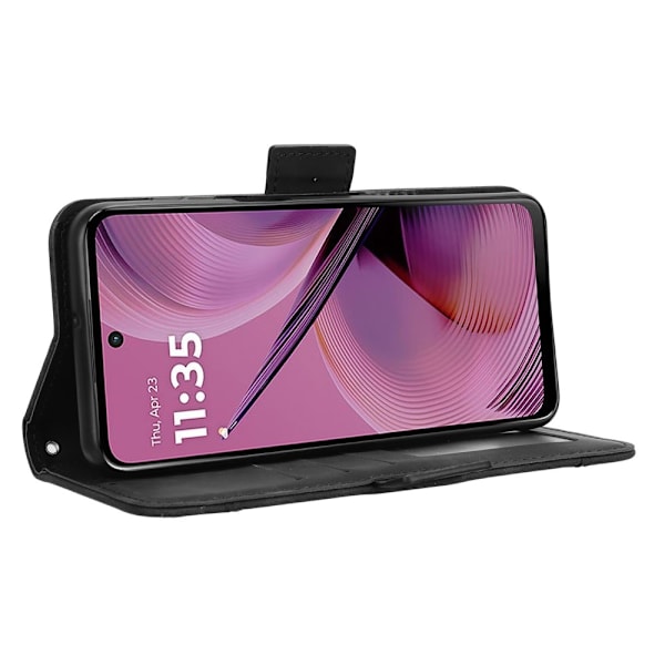 SKALO Motorola Moto G55 5G 6-FACK Plånboksfodral - Svart Svart