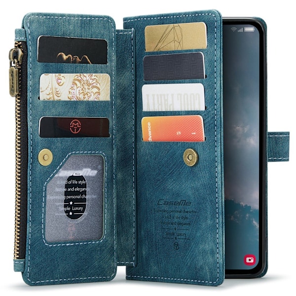 CaseMe Samsung A34 5G CaseMe Big Wallet Pungetui - Blå Blue