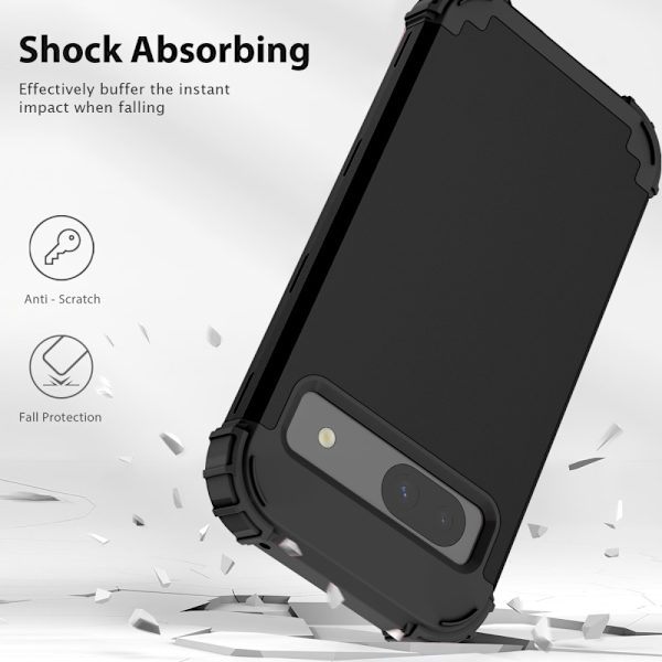 SKALO Google Pixel 8a Shockproof Armor Hybrid Skal - Svart Svart