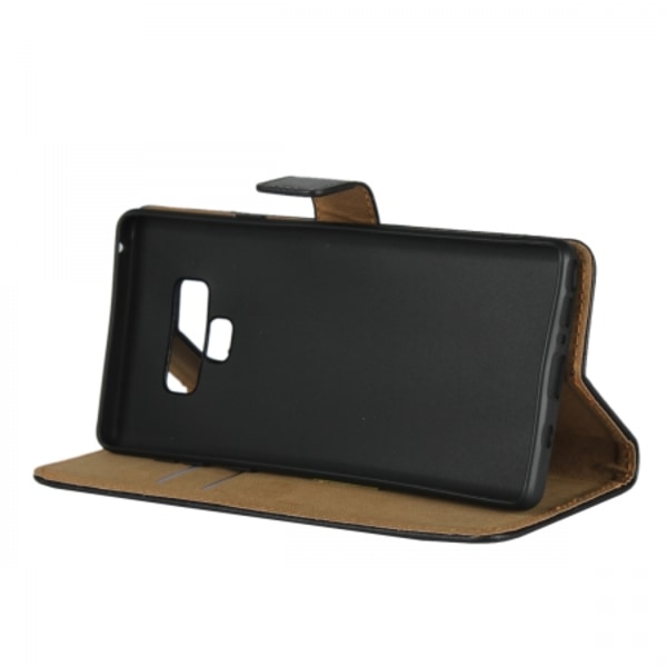 Plånboksfodral Äkta Skinn Samsung Note 9 Brown