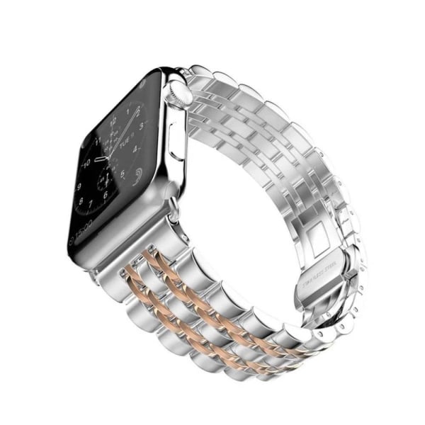 SKALO Metallarmband 5-länk Apple Watch 42/44/45/49mm - Fler färg Rosa guld