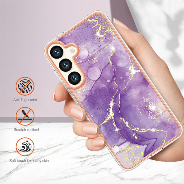 SKALO Samsung S24 Marmor TPU-skal - Motiv 1 multifärg
