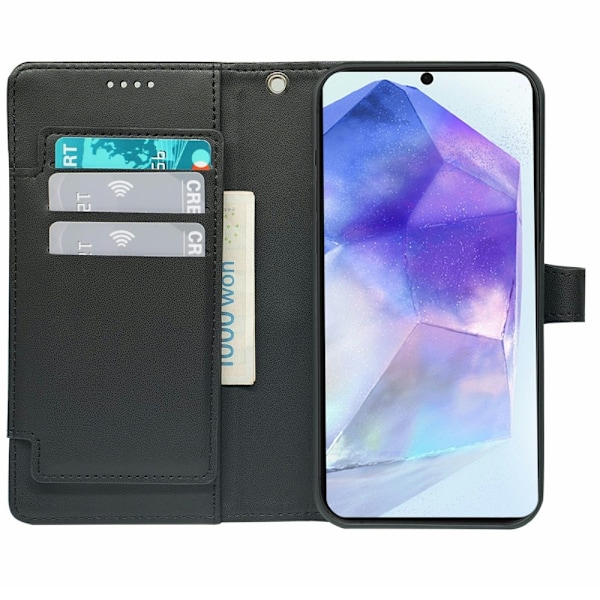 SKALO Samsung A56 5G 9-FACK Plånboksfodral - Svart Svart
