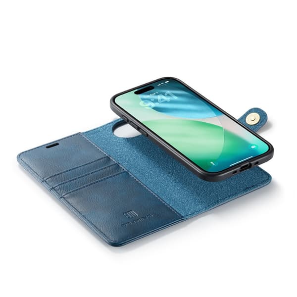 DG MING iPhone Air 2-i-1 Magnet Plånboksfodral - Blå Blå