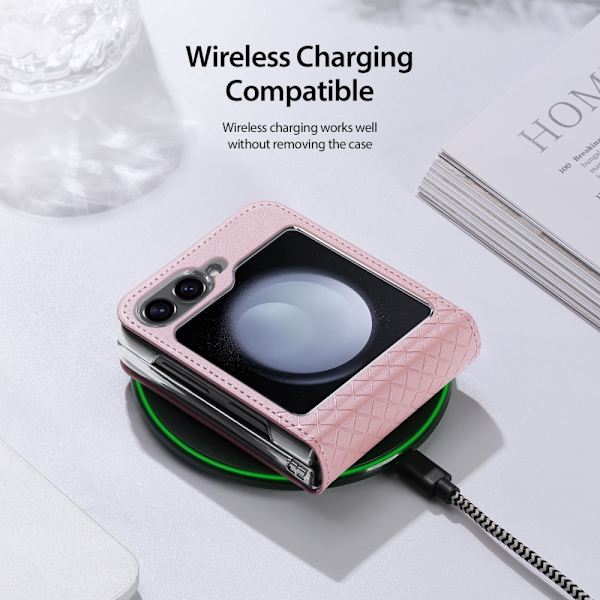 DUX DUCIS Samsung Z Flip6 Bril-Series Fold Skal - Rosa Rosa