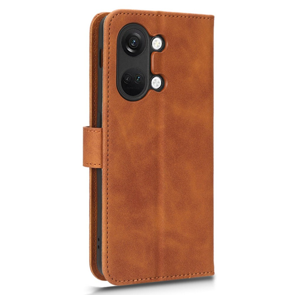 SKALO OnePlus Nord 3 5G / Ace 2V Matt PU-læderpungetui - Brun Brown