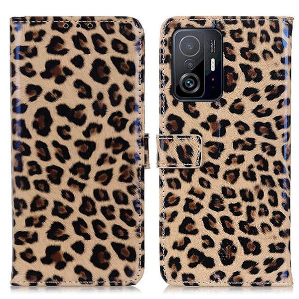 SKALO Xiaomi 11T/11T Pro Leopard mönstrad Plånboksfodral i PU Läder Multicolor